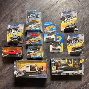 Fast & Furious Die-Cast & Hot Wheels Collection lot of 11 Various Scale